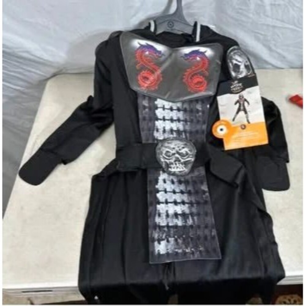 Hyde & EEK Iron Skull Ninja Costume Kids Boys Size Small Halloween NIP Target